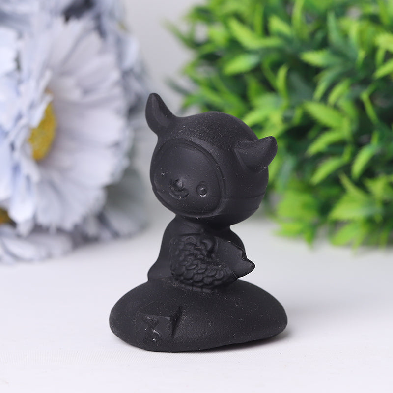 2-inch Black Obsidian Crystal Animal Carvings