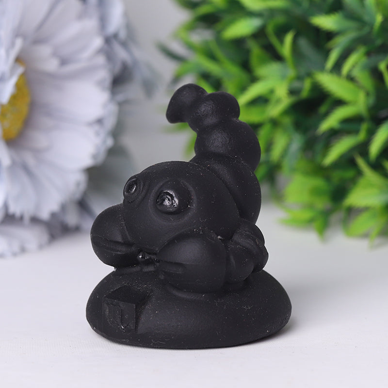 2-inch Black Obsidian Crystal Animal Carvings