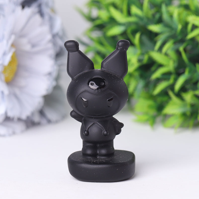 2-inch Black Obsidian Crystal Animal Carvings