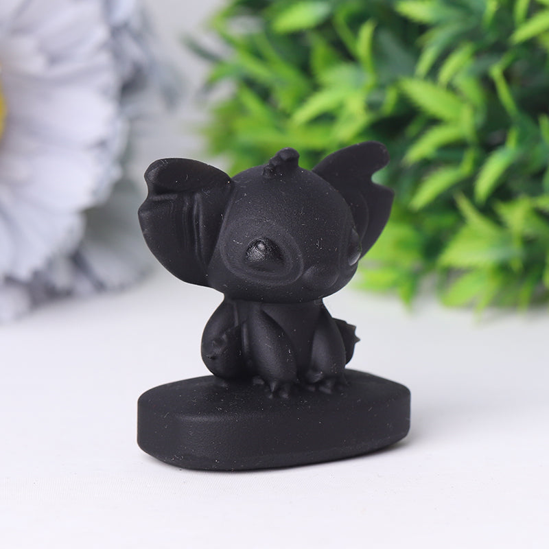 2-inch Black Obsidian Crystal Animal Carvings