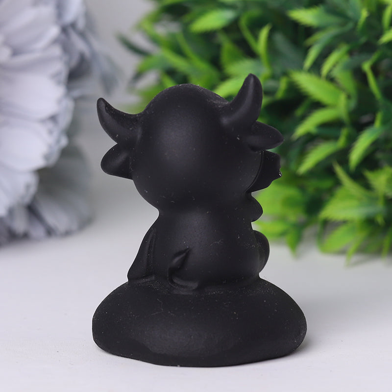 2-inch Black Obsidian Crystal Animal Carvings