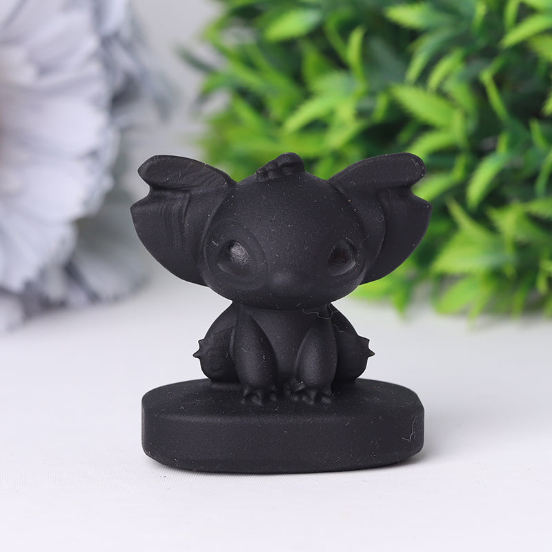 2-inch Black Obsidian Crystal Animal Carvings