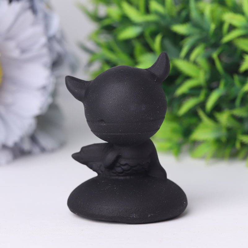 2-inch Black Obsidian Crystal Animal Carvings