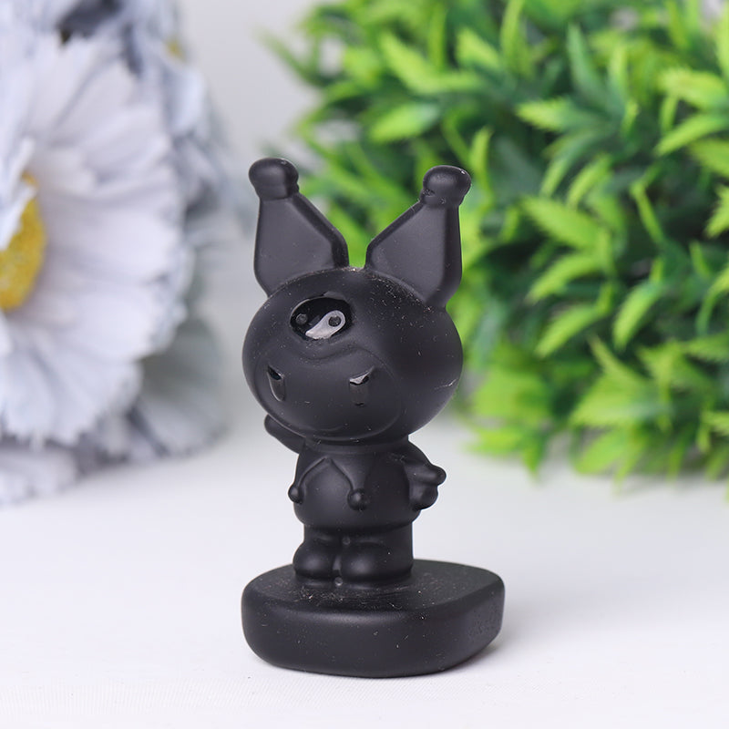 2-inch Black Obsidian Crystal Animal Carvings