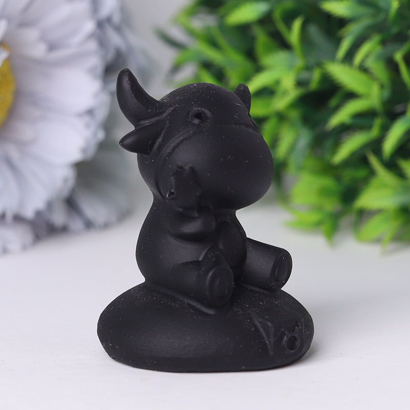 2-inch Black Obsidian Crystal Animal Carvings