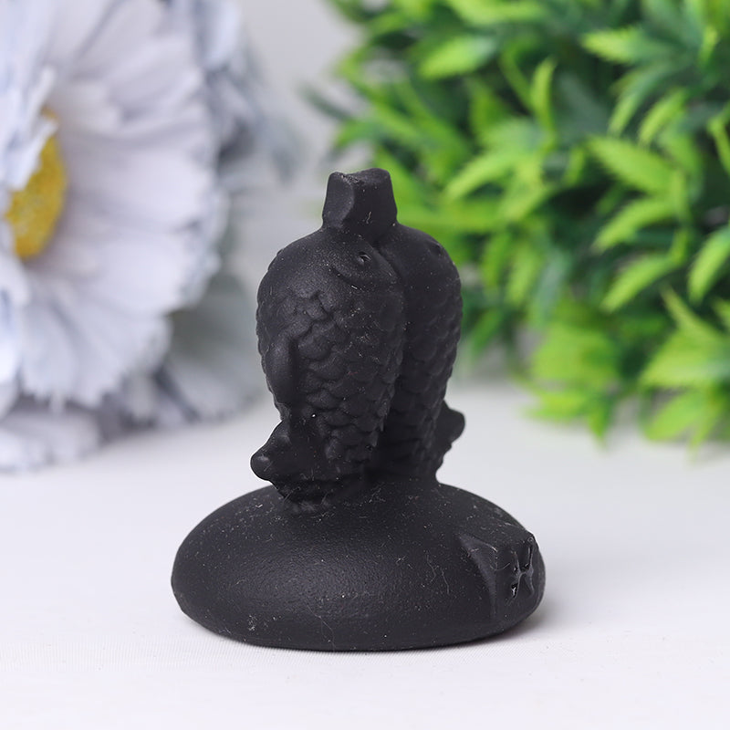 2-inch Black Obsidian Crystal Animal Carvings