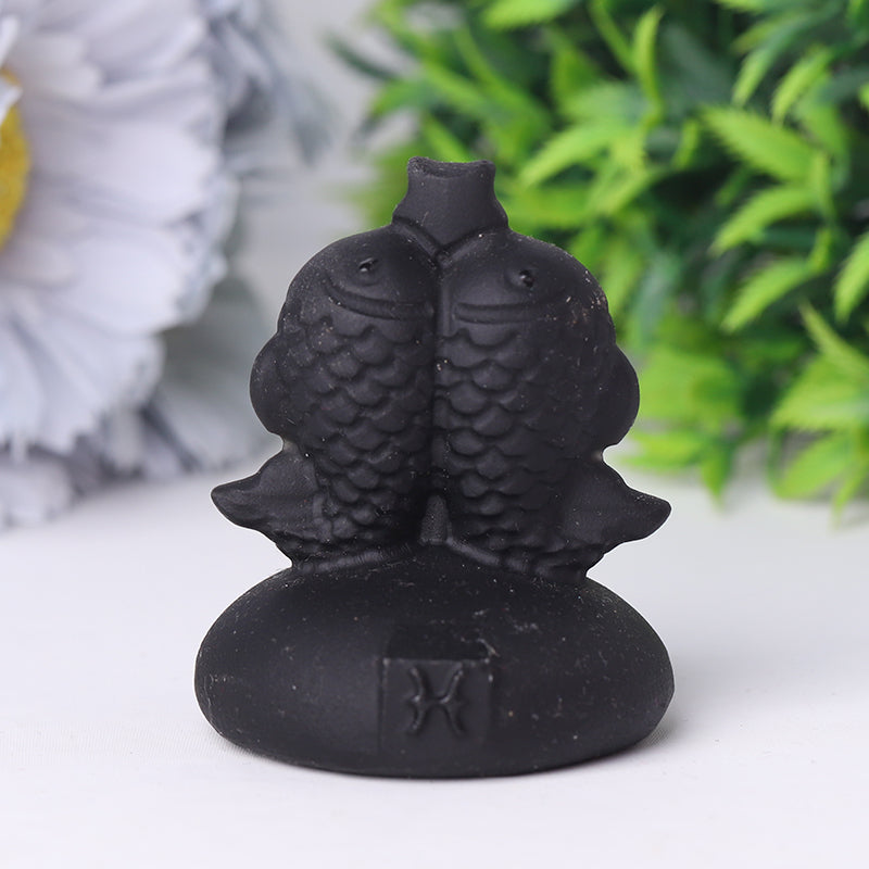 2-inch Black Obsidian Crystal Animal Carvings