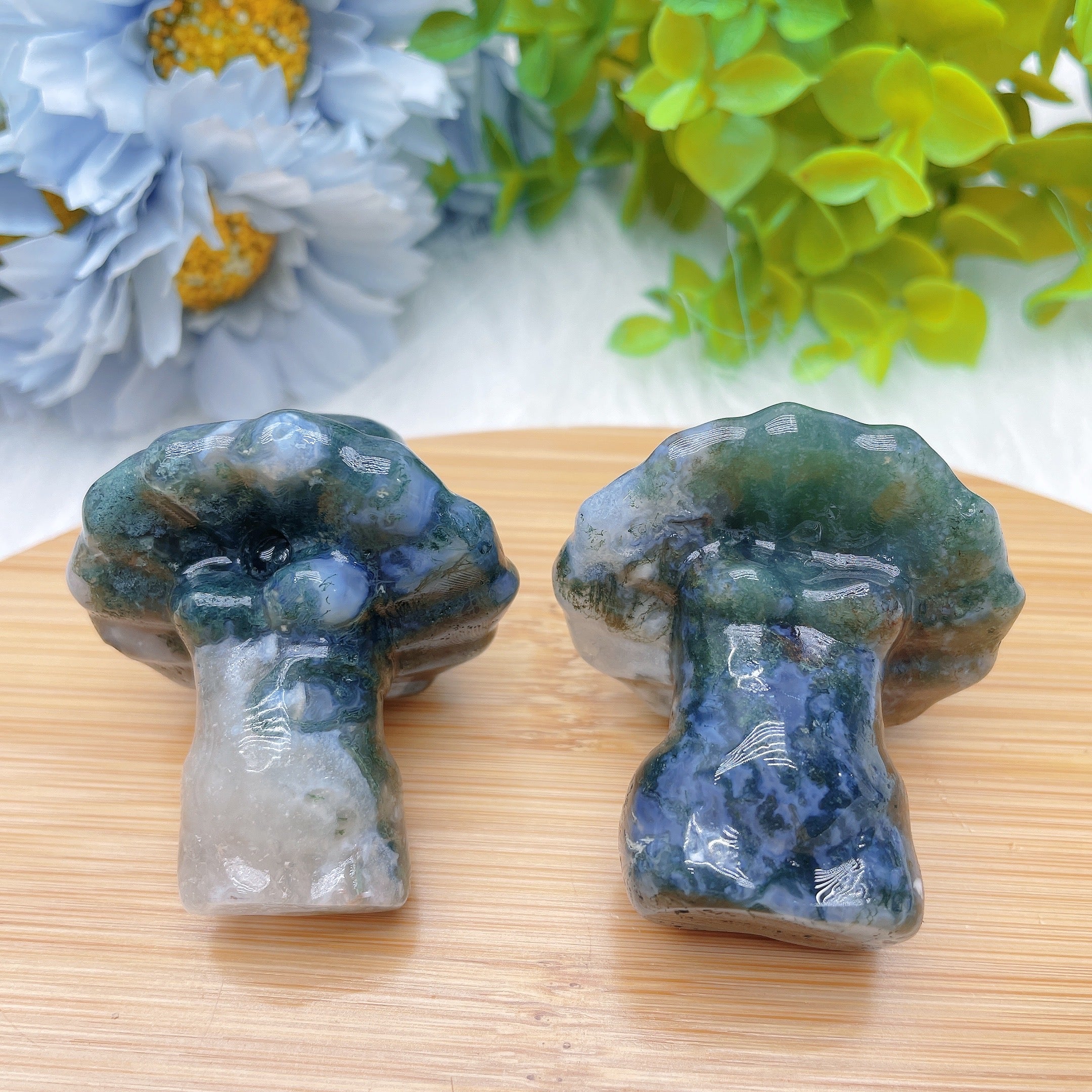 2-Inch Carved Crystal Mushroom for Healing & Decor