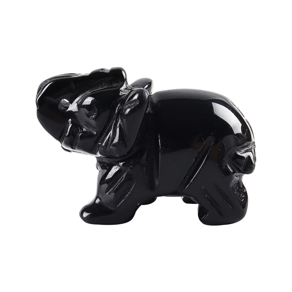 2 inch Carved Gemstone Elephant Figurine for Healing