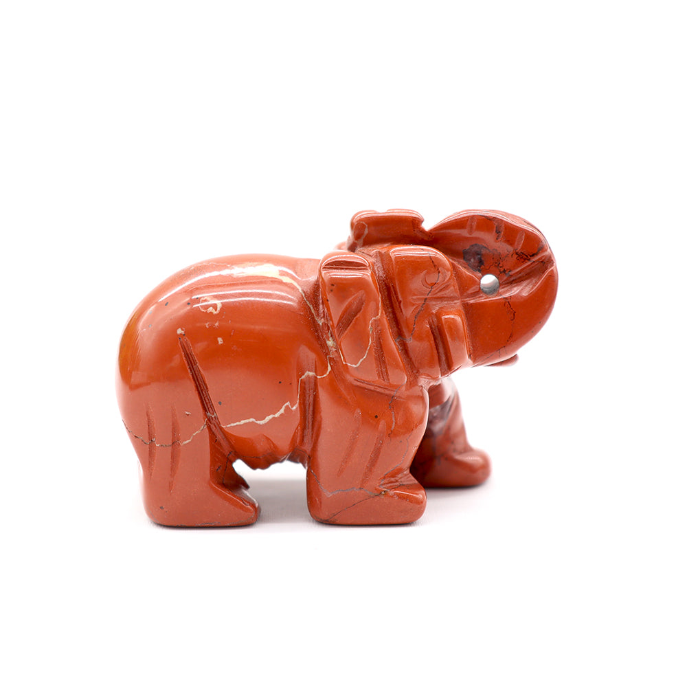 2 inch Carved Gemstone Elephant Figurine for Healing