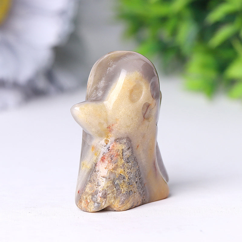2 Inch Crazy Agate Ghost Crystal Figurine Carving