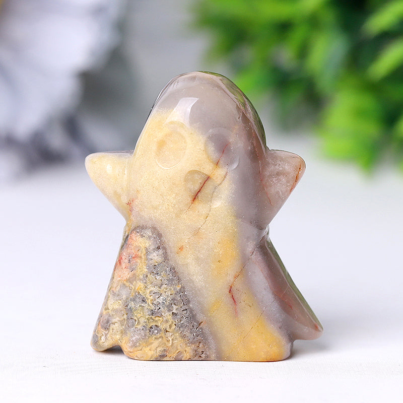2 Inch Crazy Agate Ghost Crystal Figurine Carving