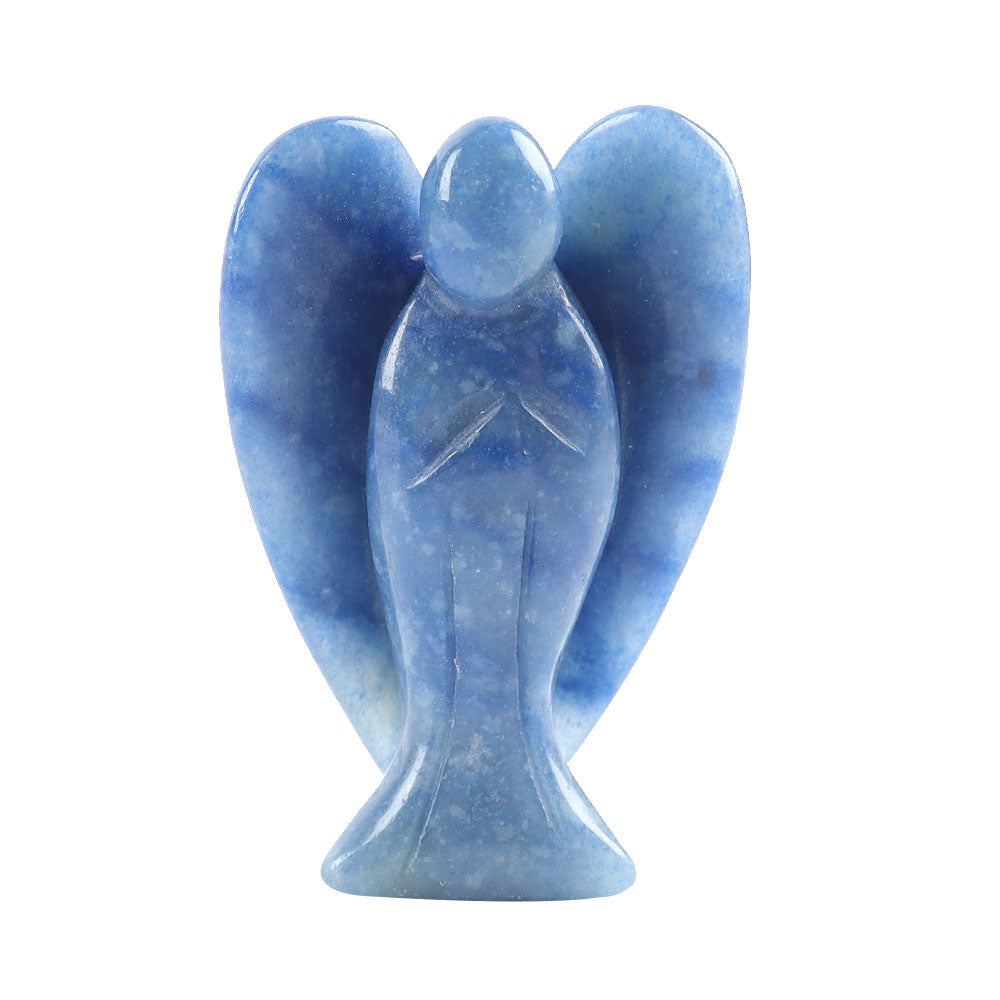 2-Inch Crystal Angel Carving Figurine Healing Energy