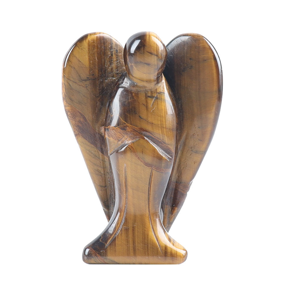 2-Inch Crystal Angel Carving Figurine Healing Energy