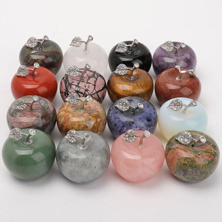 2 inch Crystal Apple Figurines for Peace & Health