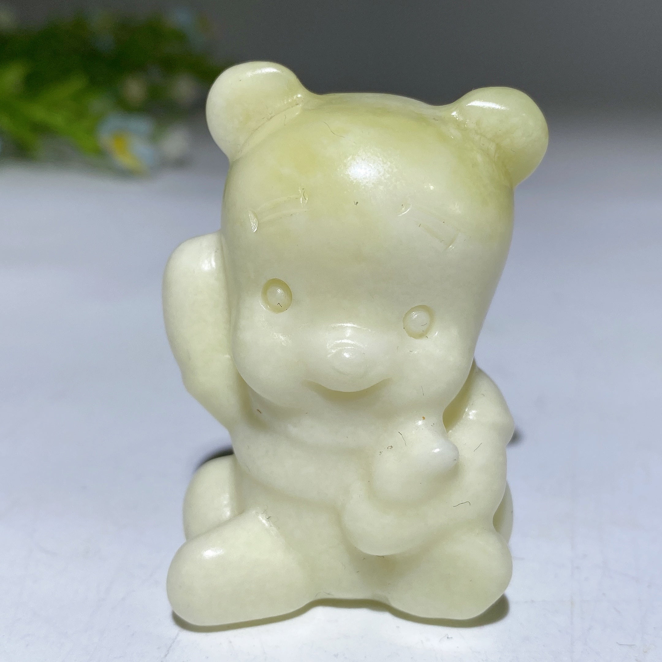 2-inch Crystal Bear Carving Gemstone Figurine Healing Energy