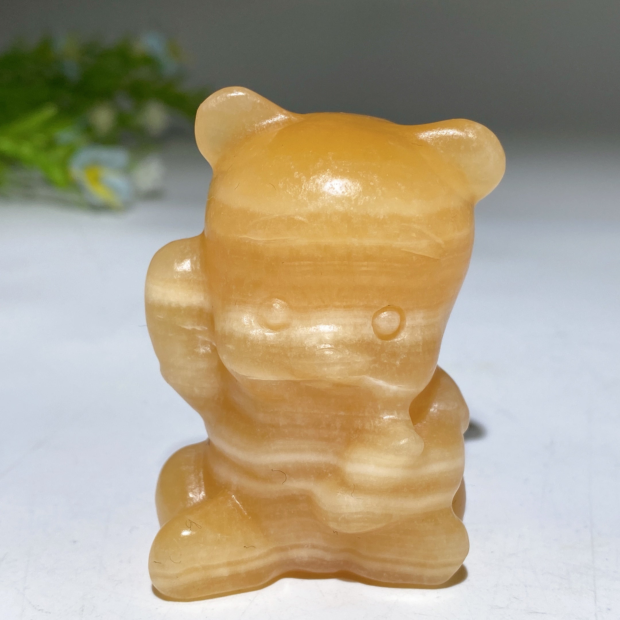 2-inch Crystal Bear Carving Gemstone Figurine Healing Energy