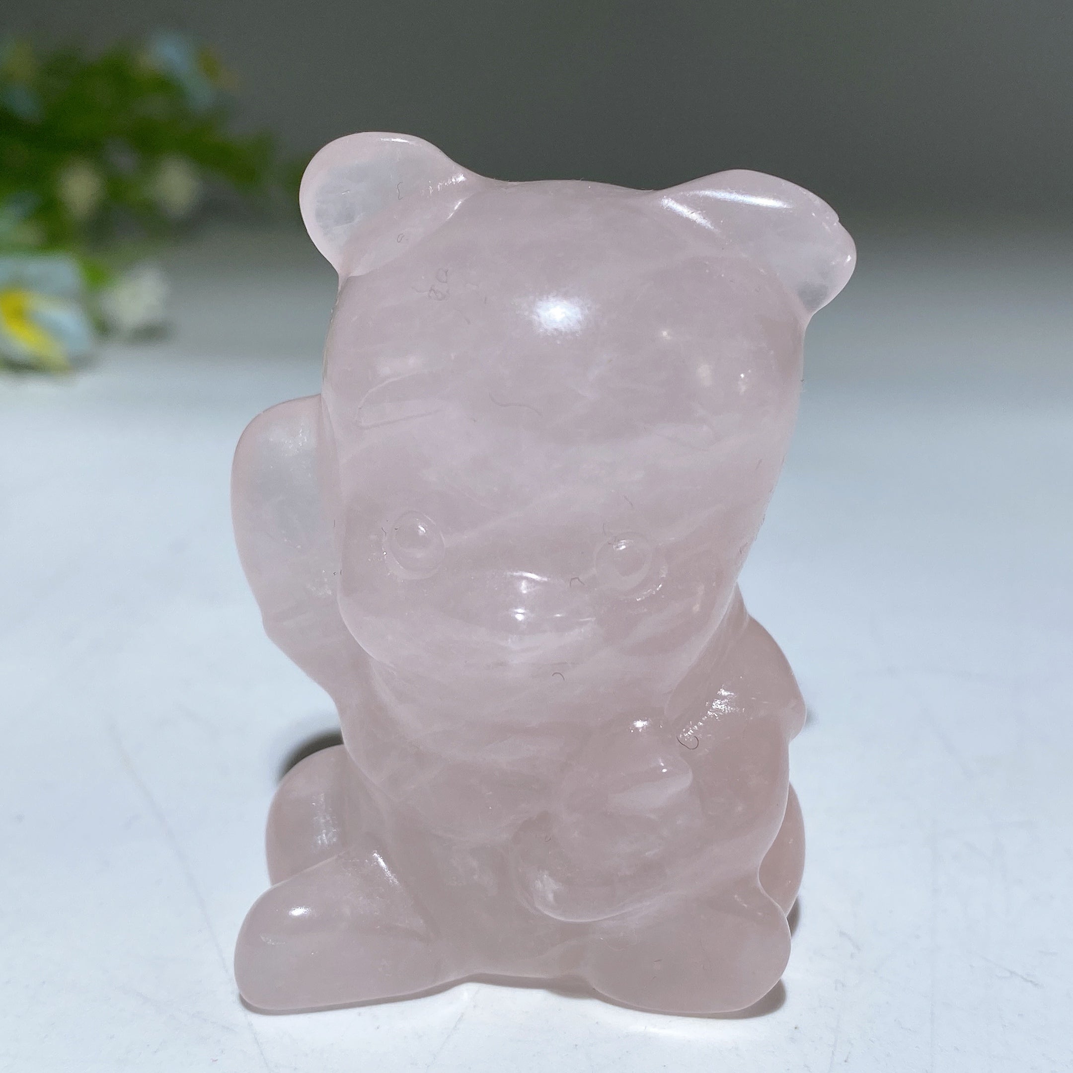 2-inch Crystal Bear Carving Gemstone Figurine Healing Energy