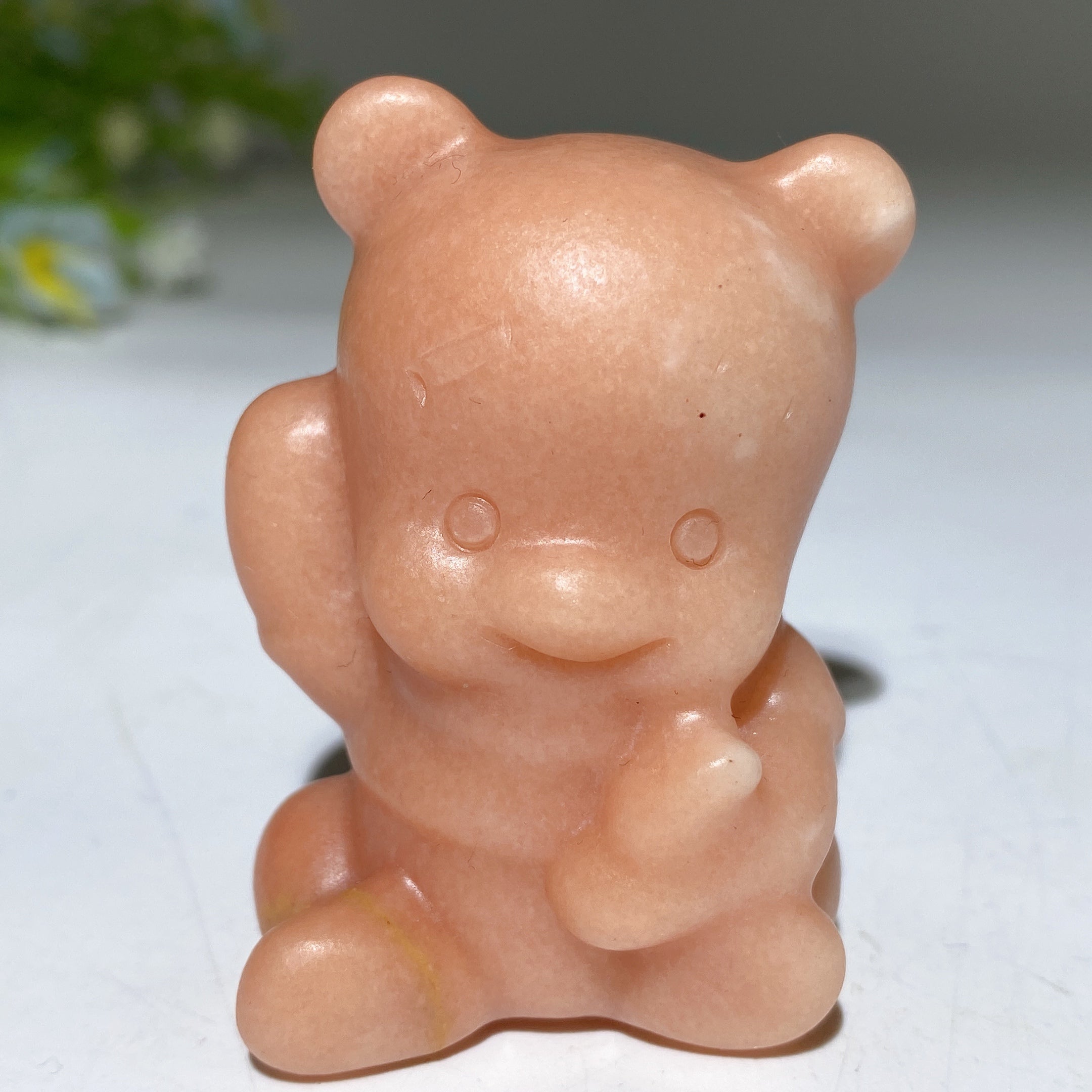 2-inch Crystal Bear Carving Gemstone Figurine Healing Energy