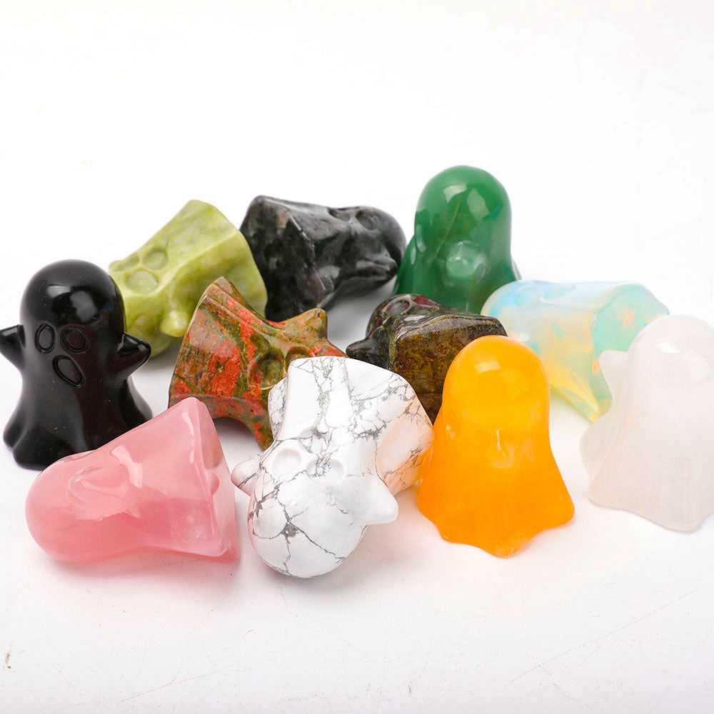 2 Inch Crystal Ghost Figurines for Halloween Decor