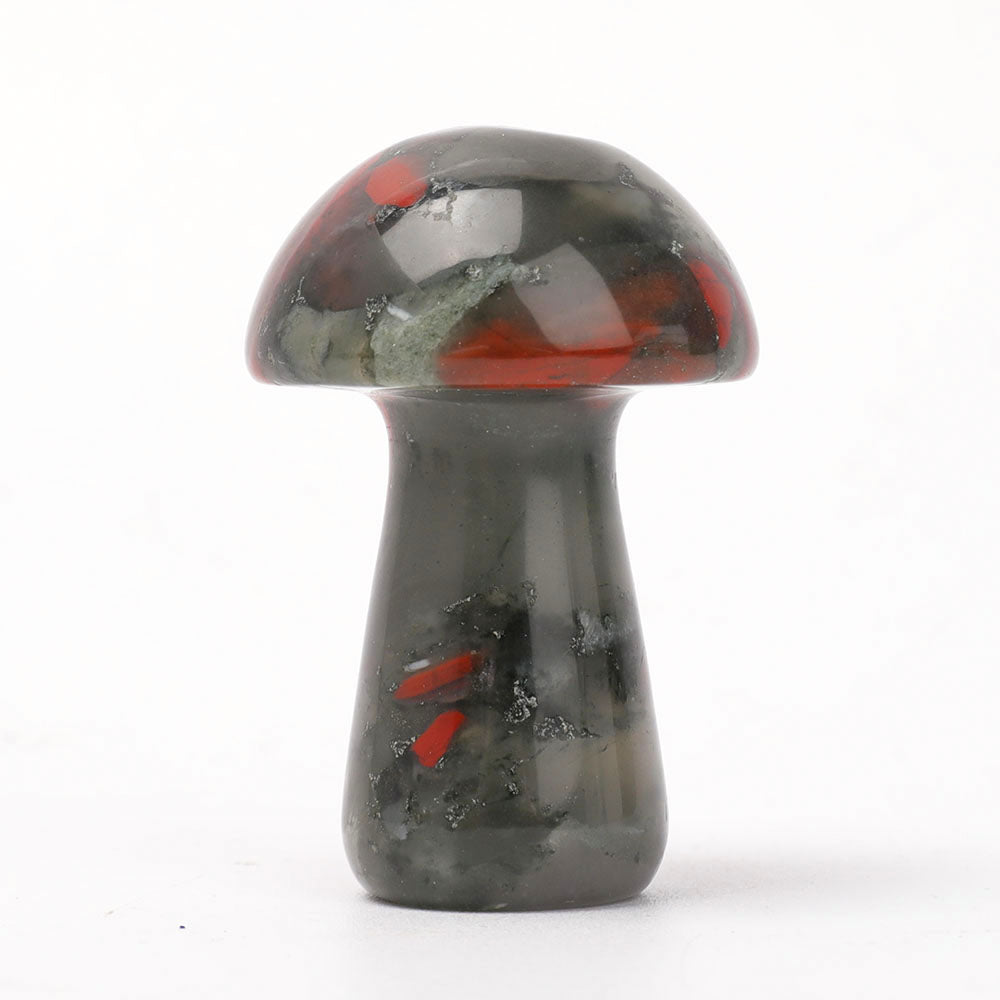 2-Inch Crystal Mushroom Carvings for Healing and Decor