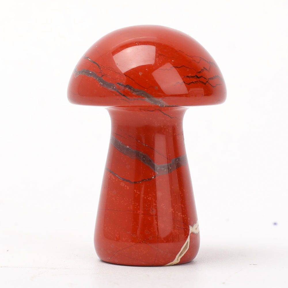 2-Inch Crystal Mushroom Carvings for Healing and Decor