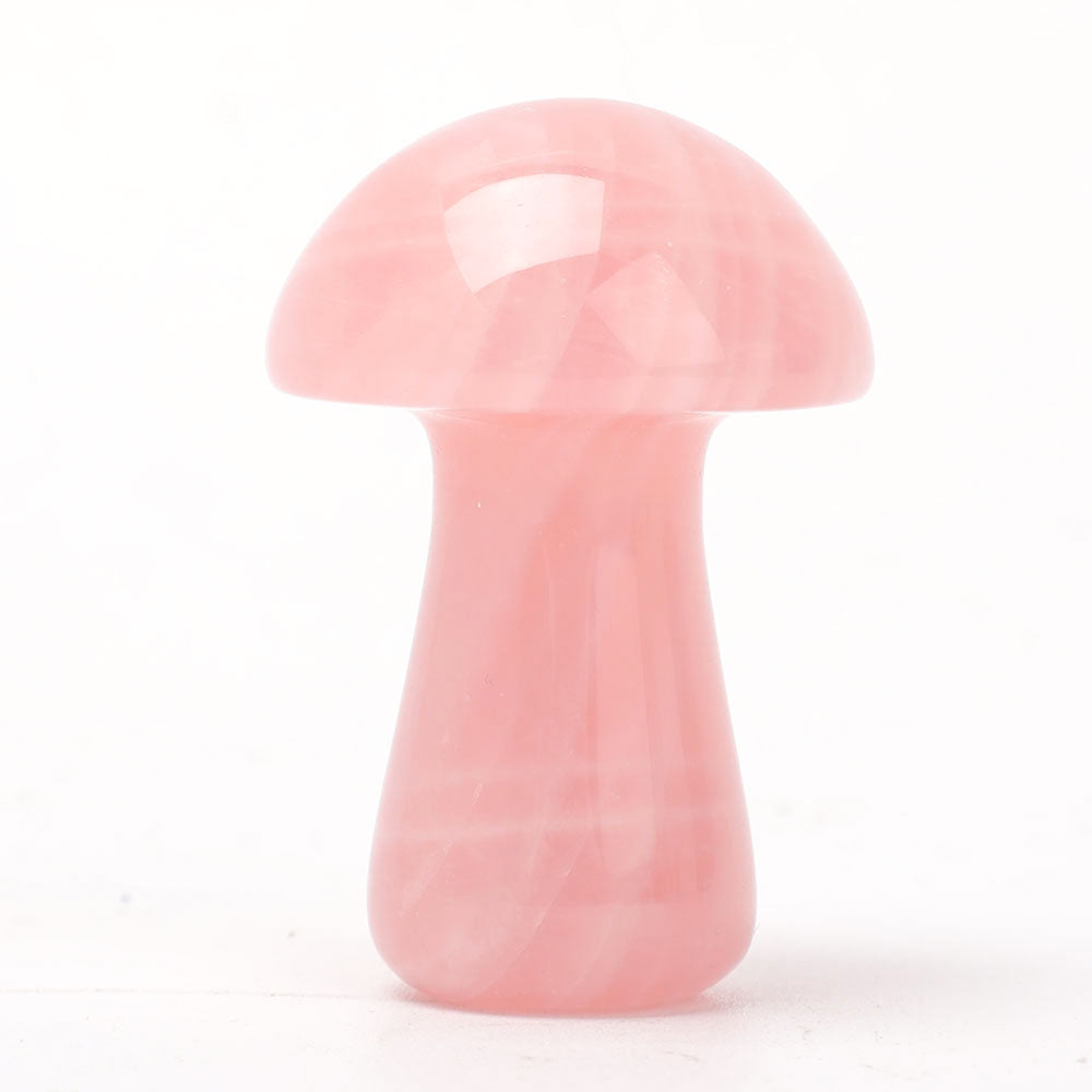 2-Inch Crystal Mushroom Carvings for Healing and Decor