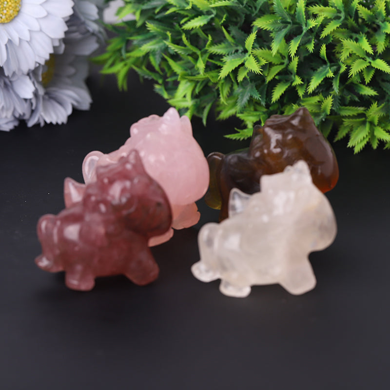 2 inch Crystal Unicorn with Wings Figurine Hand-Carved