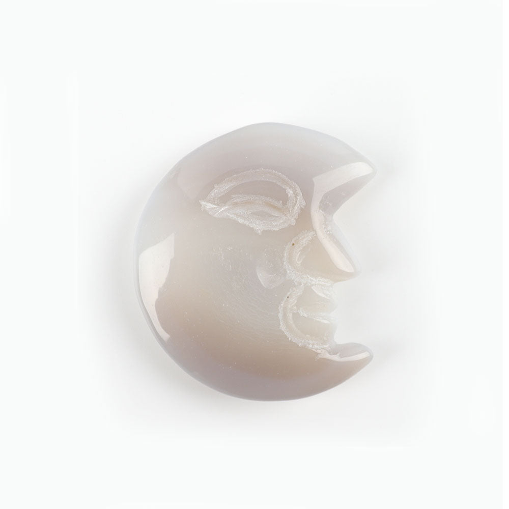 2 Inch Druzy Agate Moon Crystal Shape for Healing