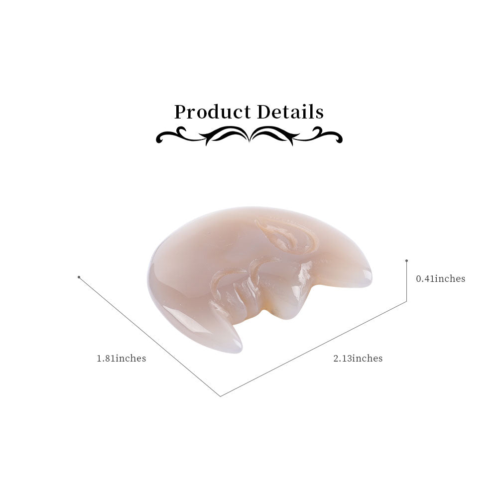 2 Inch Druzy Agate Moon Crystal Shape for Healing