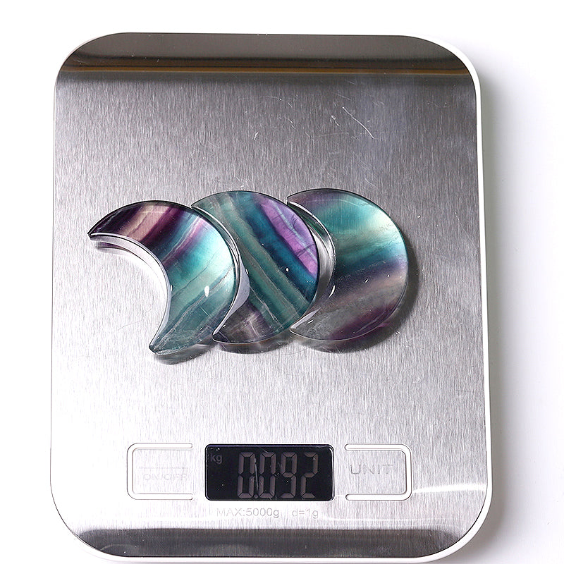 2-inch Fluorite Moon Crystal Figurine Carving