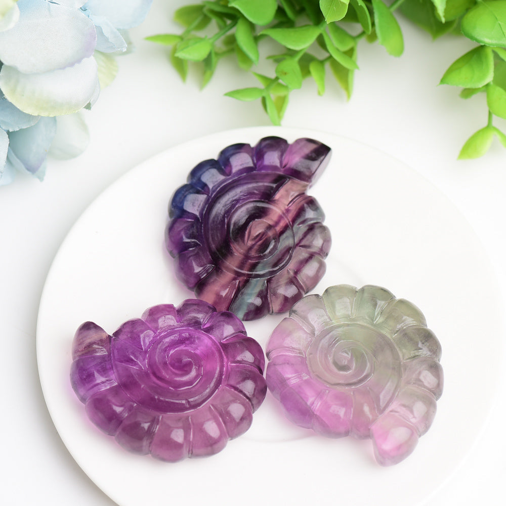 2 Inch Fluorite Shell Crystal Figurine Carving