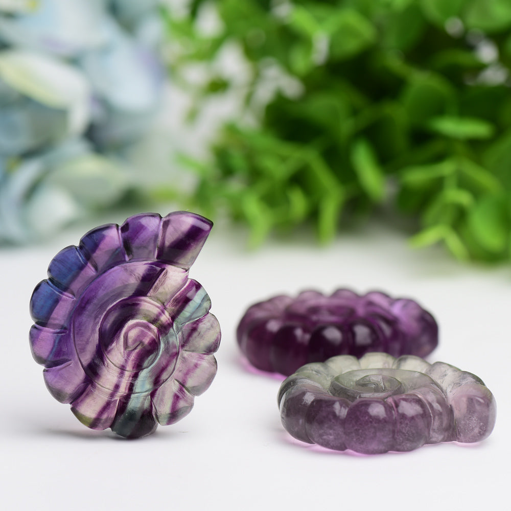 2 Inch Fluorite Shell Crystal Figurine Carving