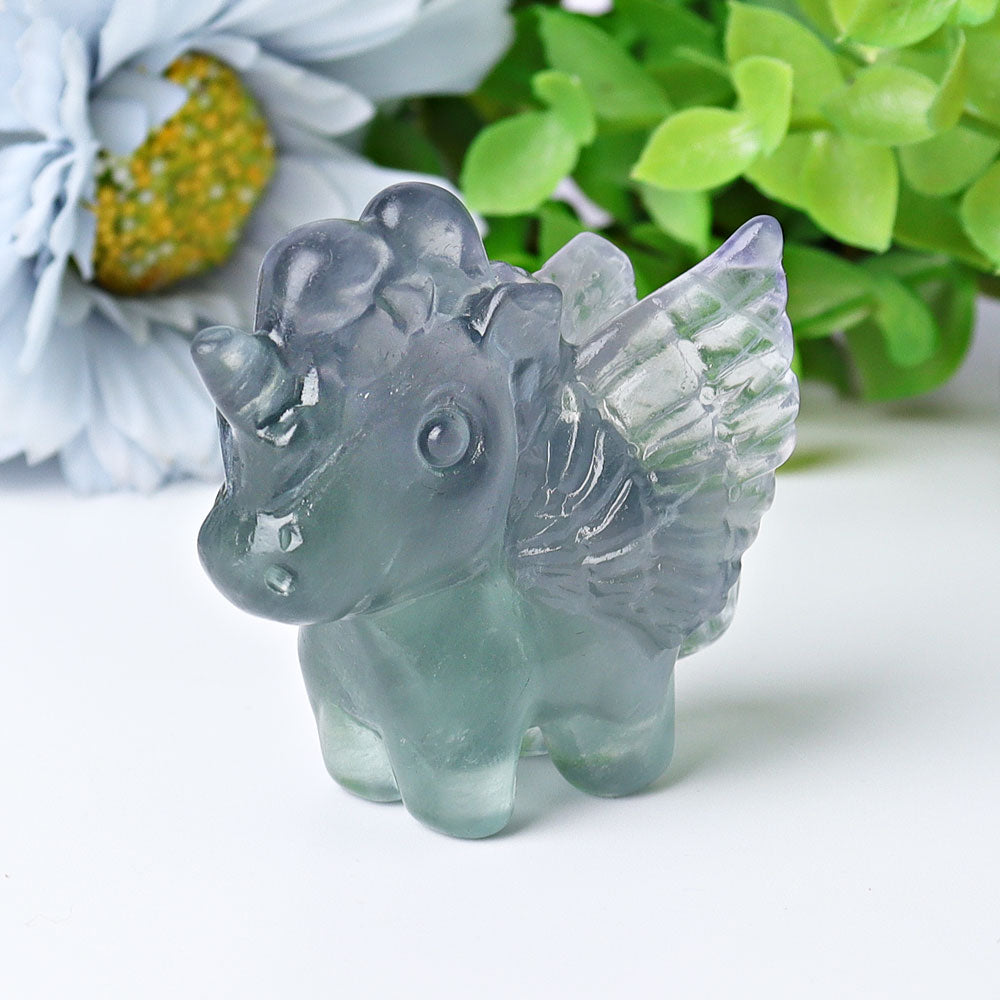 2 inch Fluorite Unicorn Crystal Animal Carving