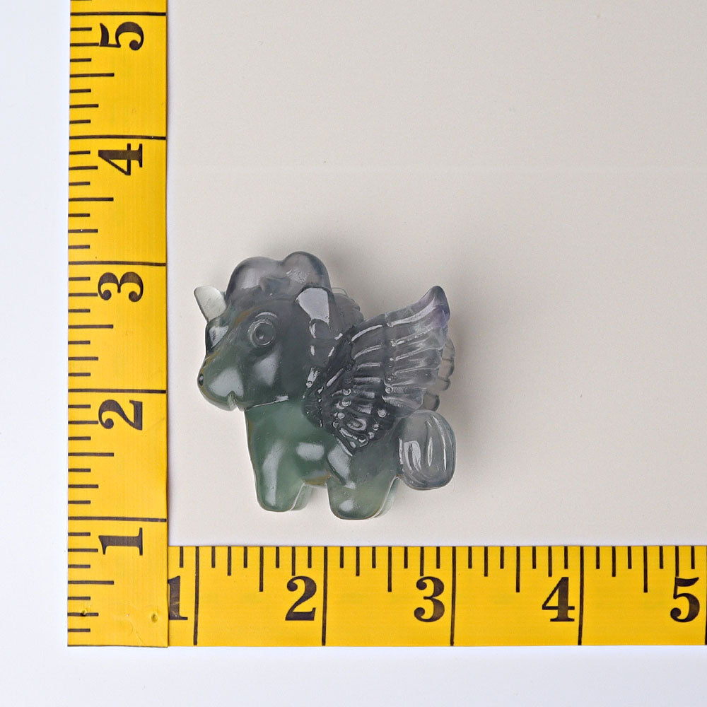 2 inch Fluorite Unicorn Crystal Animal Carving