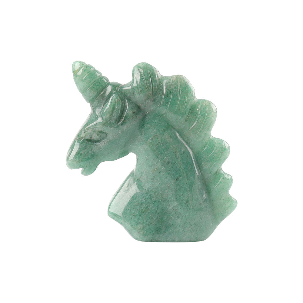 2 Inch Green Aventurine Crystal Unicorn Carving