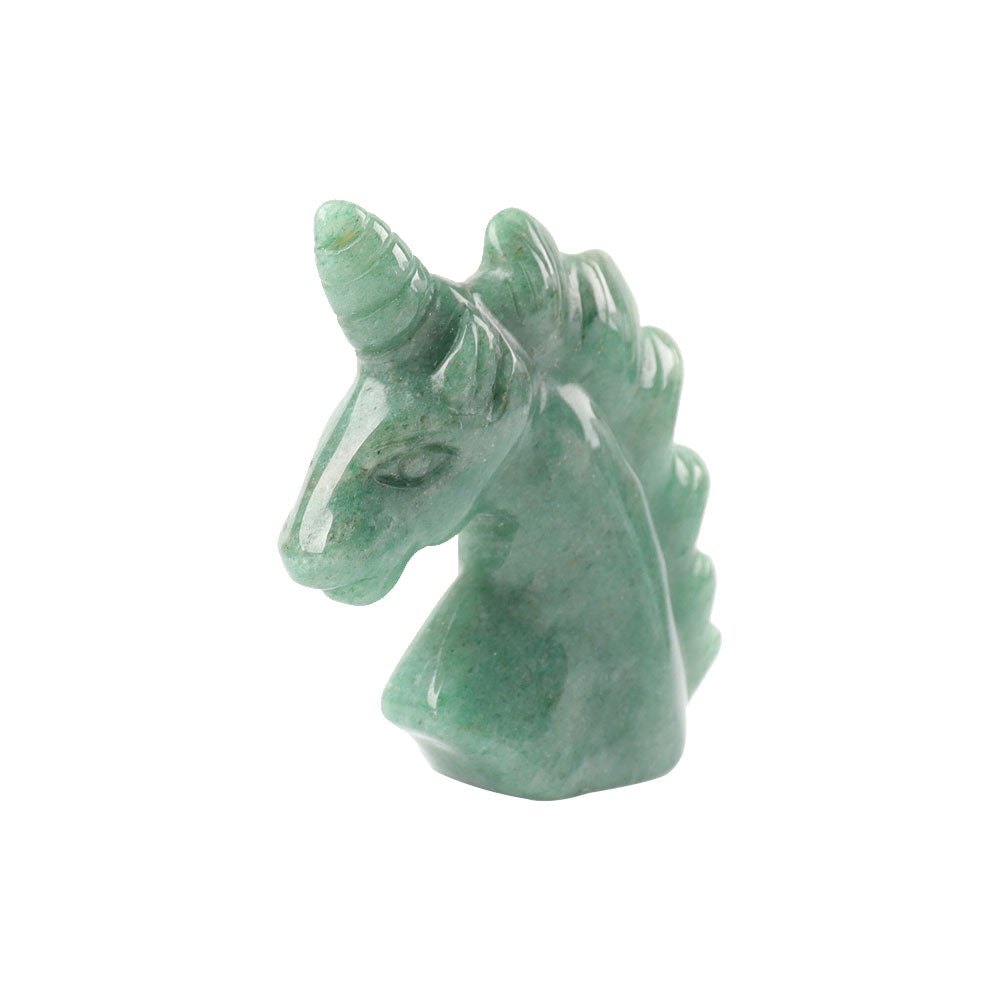 2 Inch Green Aventurine Crystal Unicorn Carving