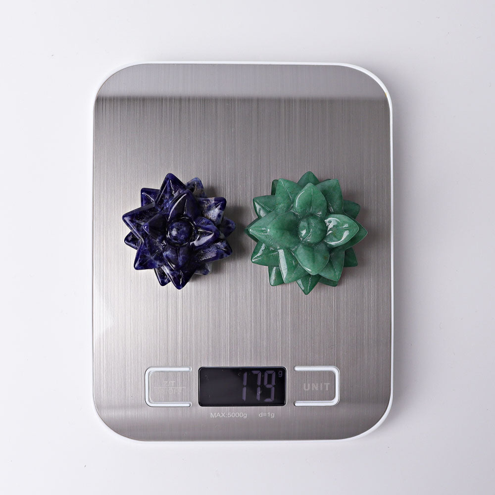 2-inch Green Aventurine Succulent Crystal Figurine