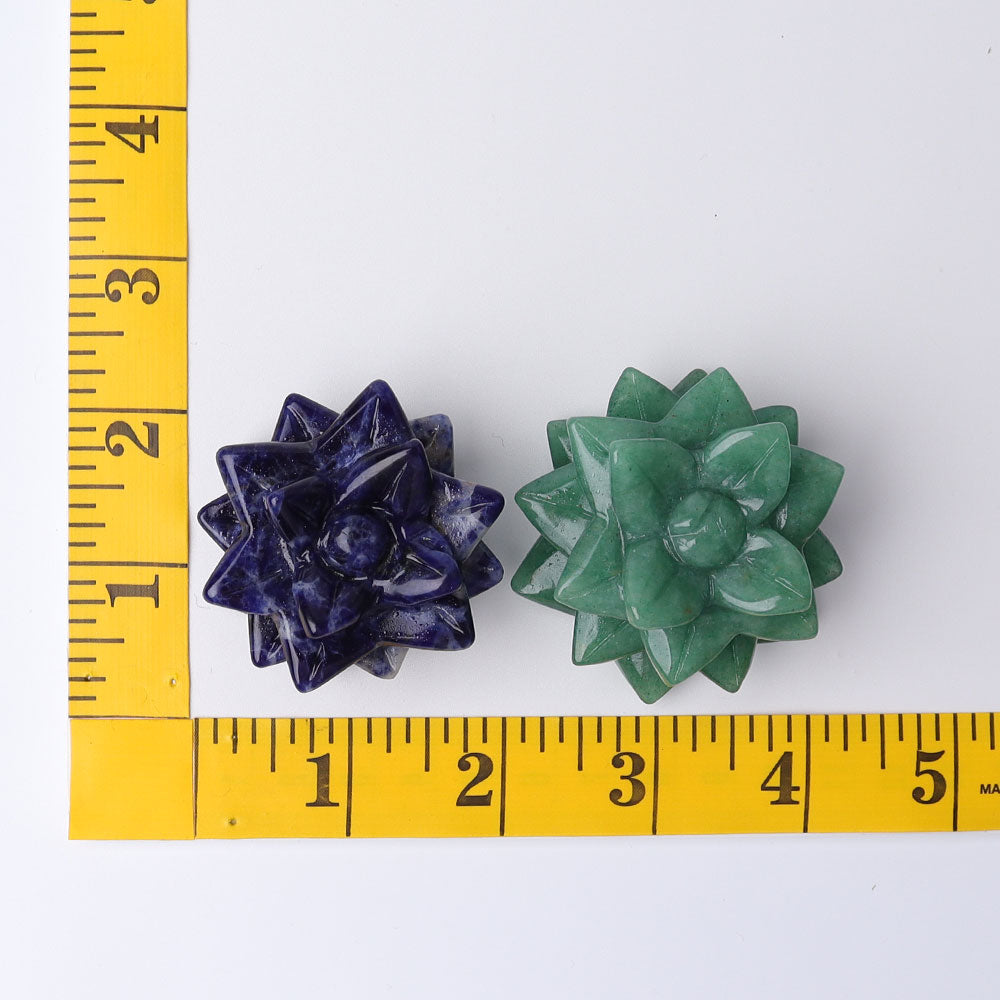 2-inch Green Aventurine Succulent Crystal Figurine