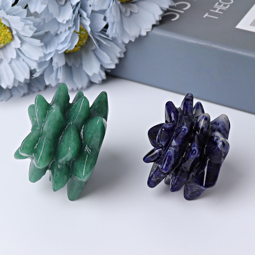 2-inch Green Aventurine Succulent Crystal Figurine