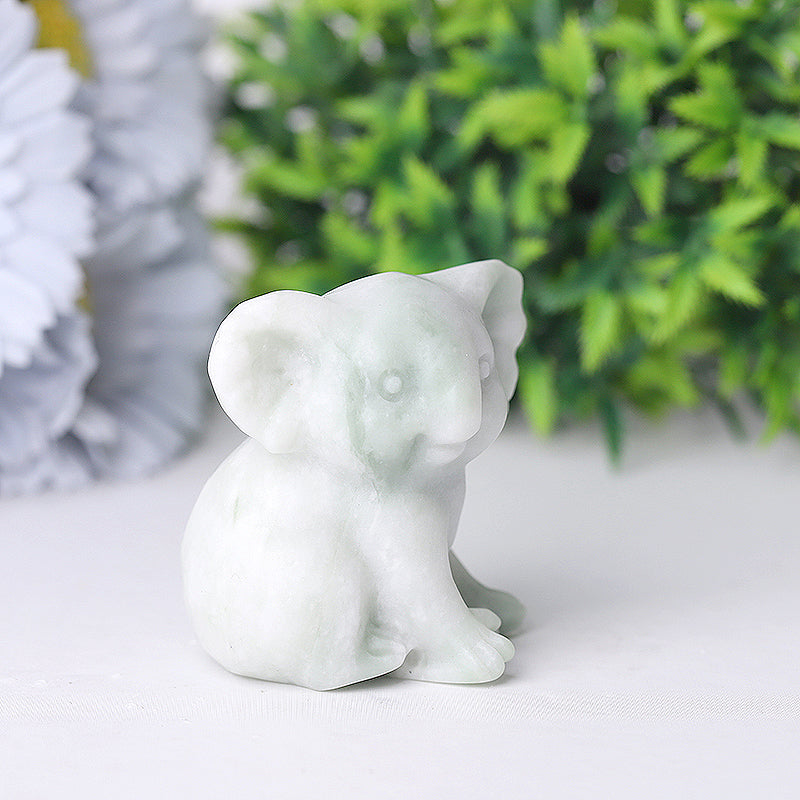 2 inch Hand Carved Koala Crystal Animal Figurine