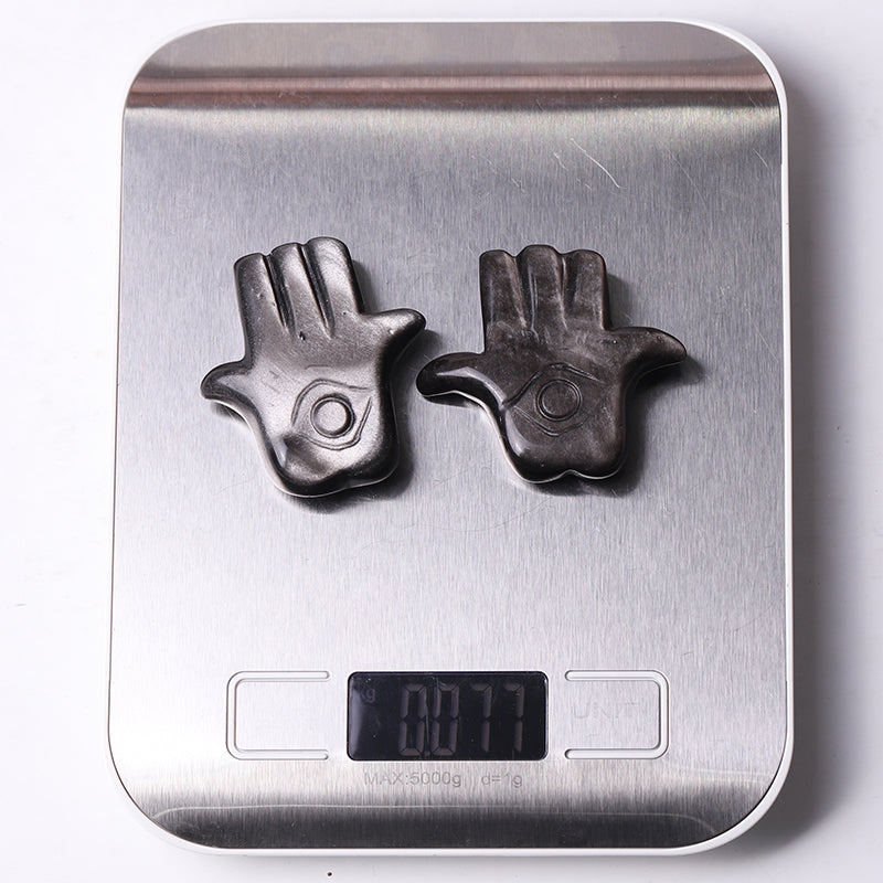 2-Inch Hand Crystal Figurine with Evil Eye Carving