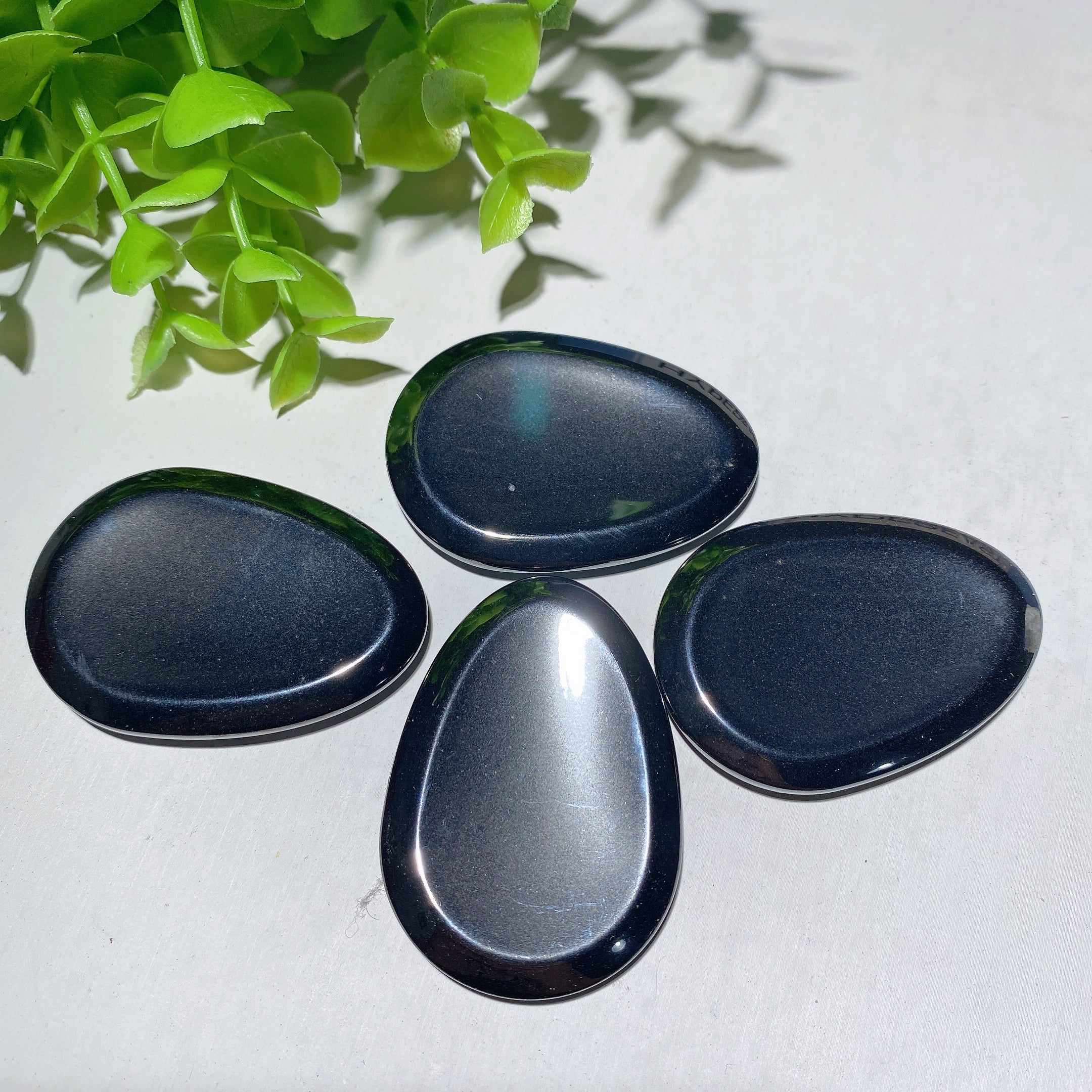 2-inch Hematite Worry Stone for Anxiety Relief