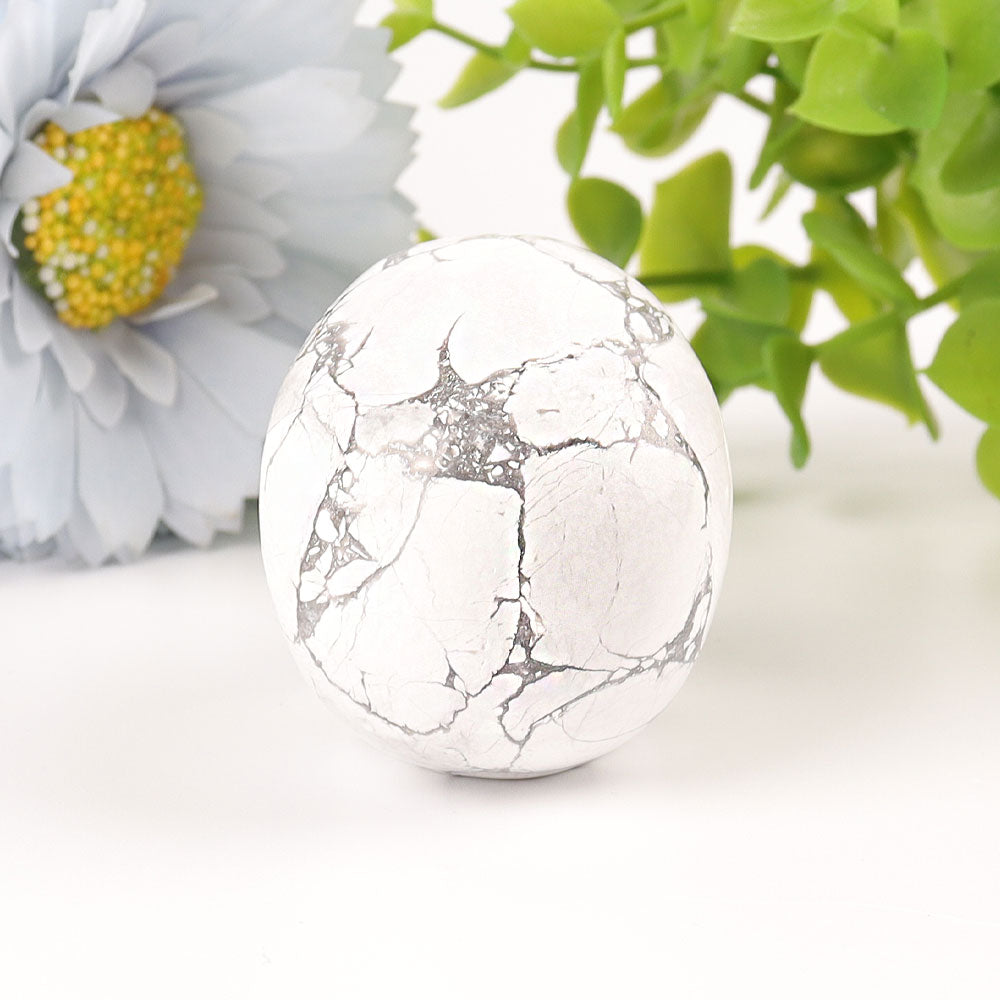 2 Inch Howlite Crystal Skull Figurine for Healing Energy