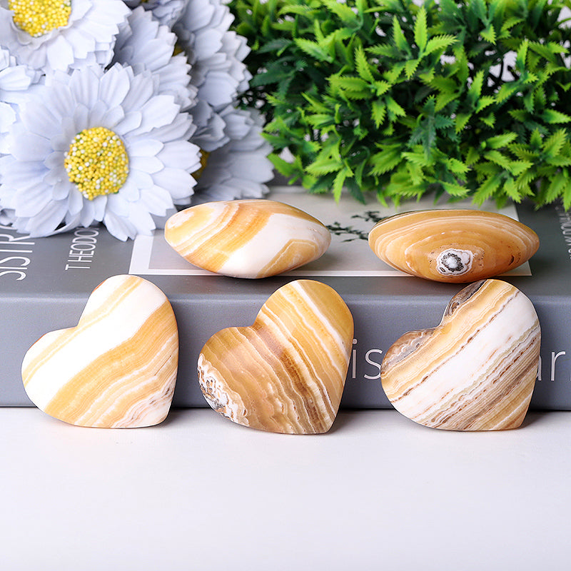 2-Inch Jade Heart Shape Crystal for Healing & Love