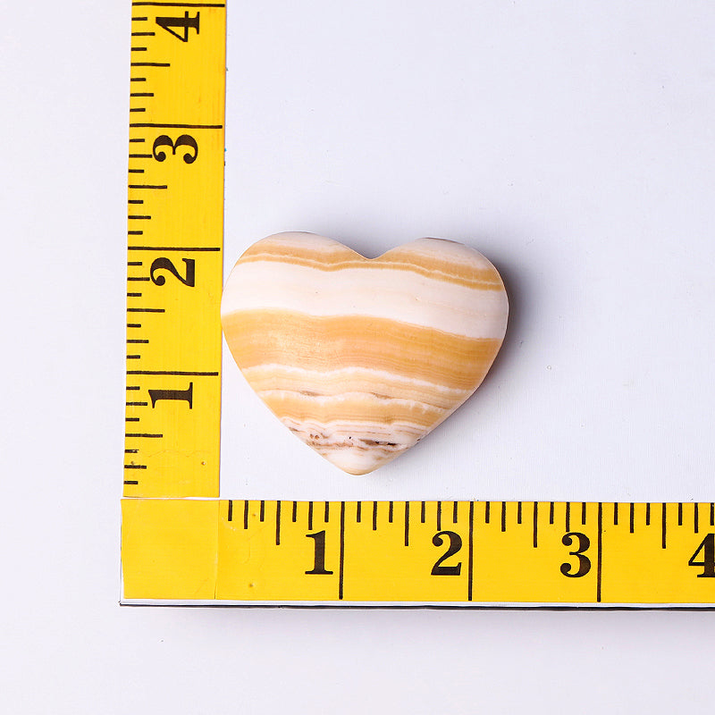 2-Inch Jade Heart Shape Crystal for Healing & Love