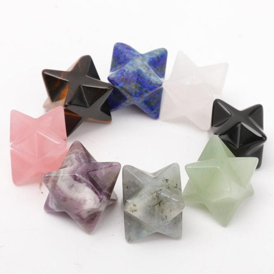 2 Inch Merkaba Crystal Carvings | Healing Shapes