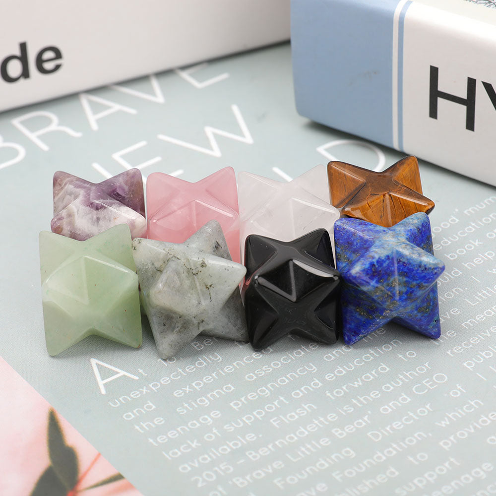 2 Inch Merkaba Crystal Carvings | Healing Shapes