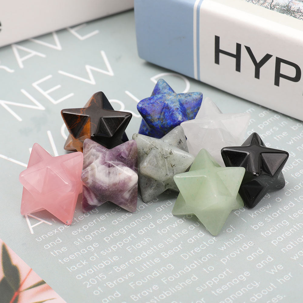 2 Inch Merkaba Crystal Carvings | Healing Shapes