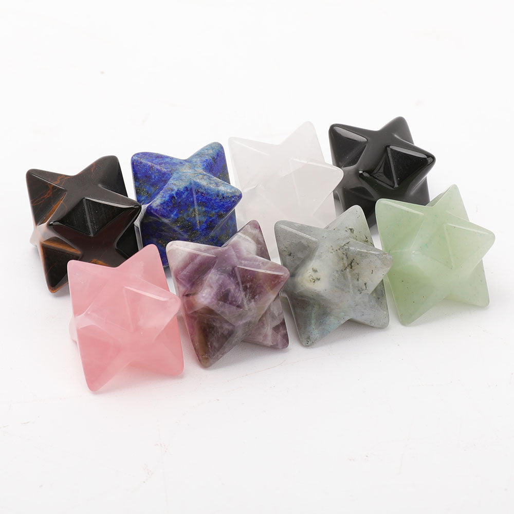 2 Inch Merkaba Crystal Carvings | Healing Shapes